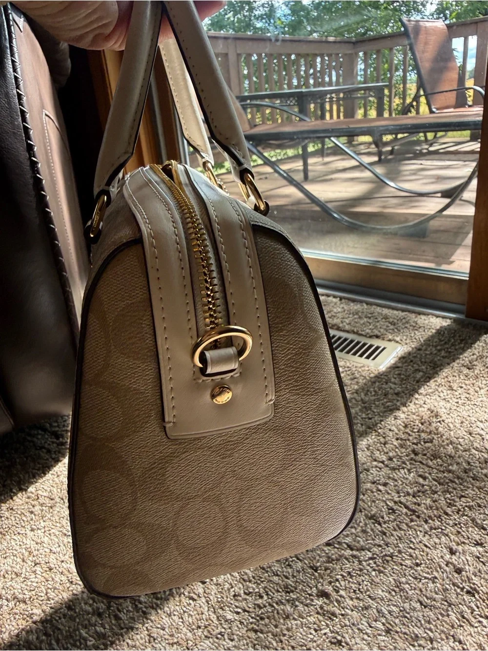 Coach satchel beige